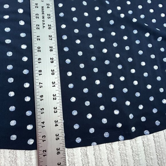 Chico's Women's Stripe Polka Dot Sleeveless Dress Shelley Split Neck Blue 0 New - Picture 9 of 9